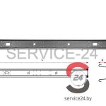 Бампер задний метал. черный с отверстиями (TK7540) 045005
